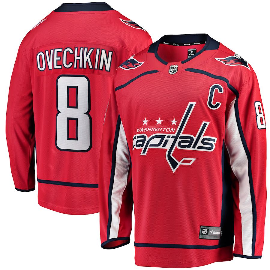 Men Washington Capitals 8 Alexander Ovechkin Fanatics Branded Red Breakaway Player NHL Jersey